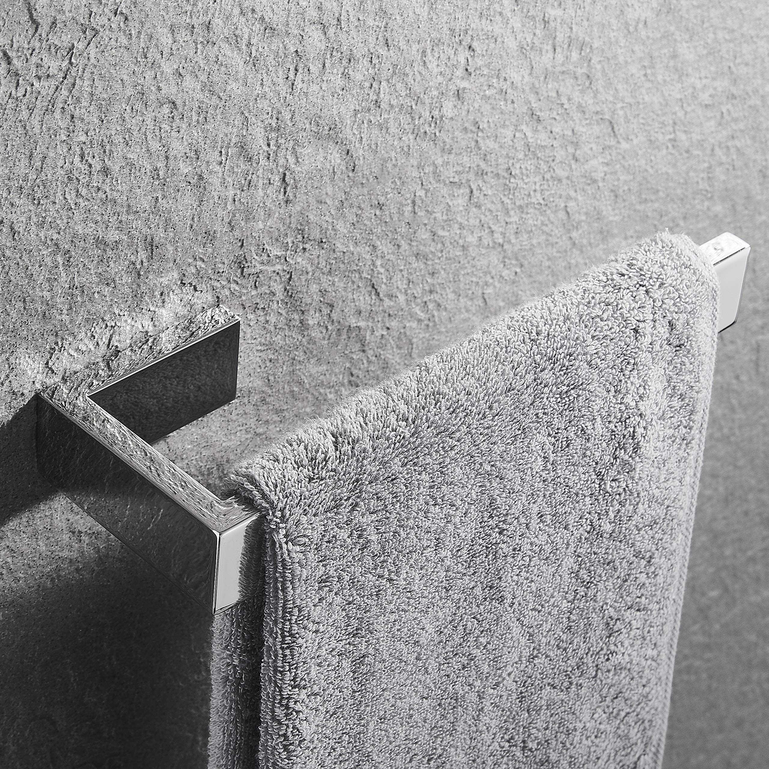 Hand Towel Holder  Towel Bar Stainless Steel SUS304  Towel Hanger Hardware Set for Bathroom  Kitchen  Cabinet  Laundry Room  Chrome Polish Finished & Wall Mounted